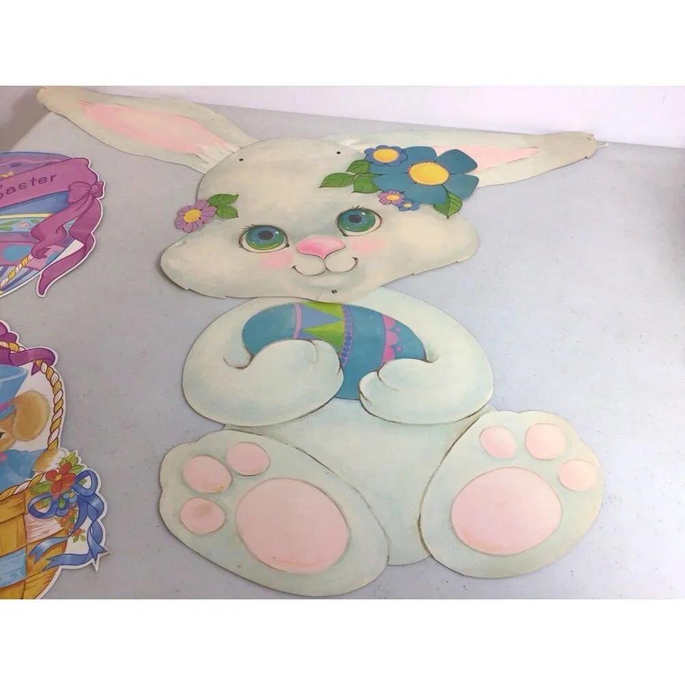 Large Easter Die Cut Cutout Decorations Moveable Arms